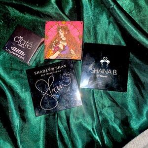 Mini samples of makeup with red makeup bag